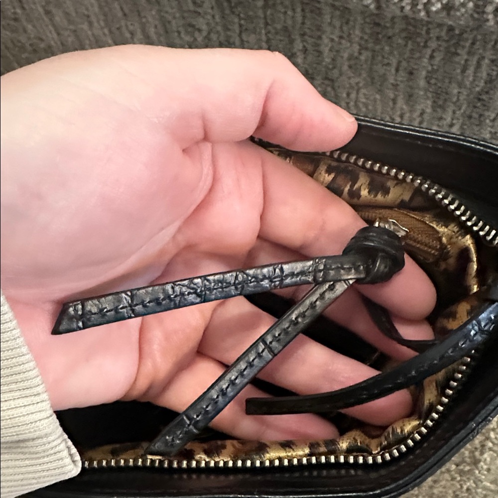 Harley Davidson genuine leather bag with alligator print studs and lepard print - Picture 9 of 10